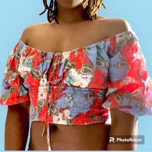 Iky & Me off the shoulder blouse